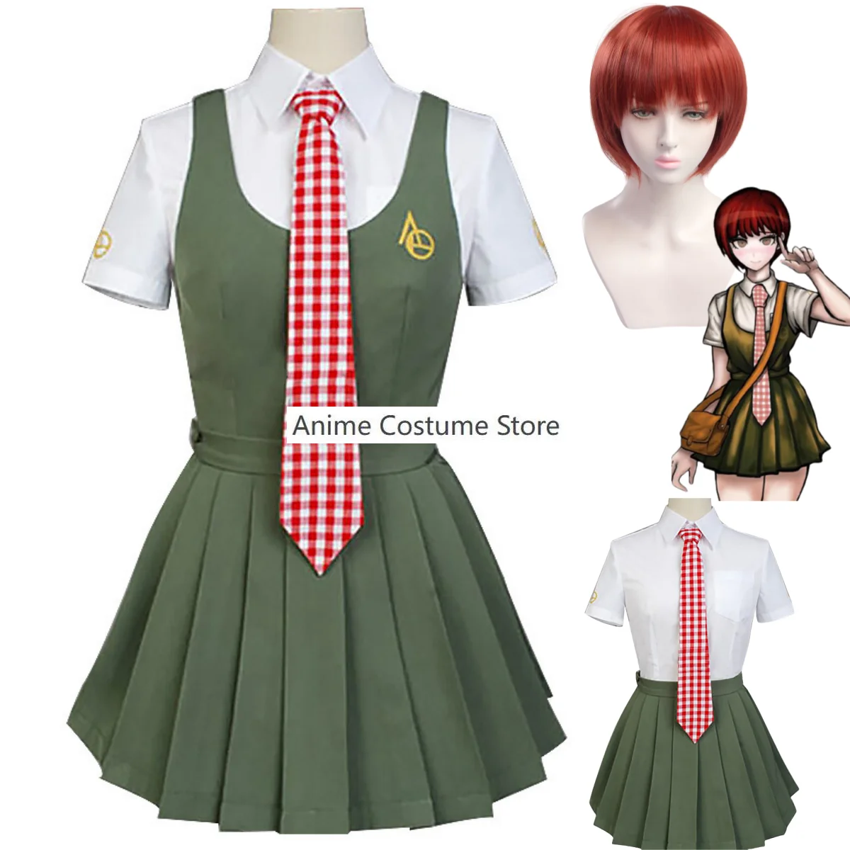 

Game Danganronpa Goodbye Despair Danganronpa 2: Goodbye Koizumi Mahiru Cosplay Costume Wig JK Uniform Skirt Woman Kawaii Suit