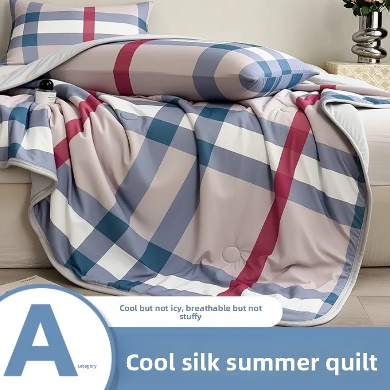 

Air Conditioning Comforter for Summer Printing Ice Silk Cooling Blanket Lightweight and Smooth Twin/King Size Cold Quilt