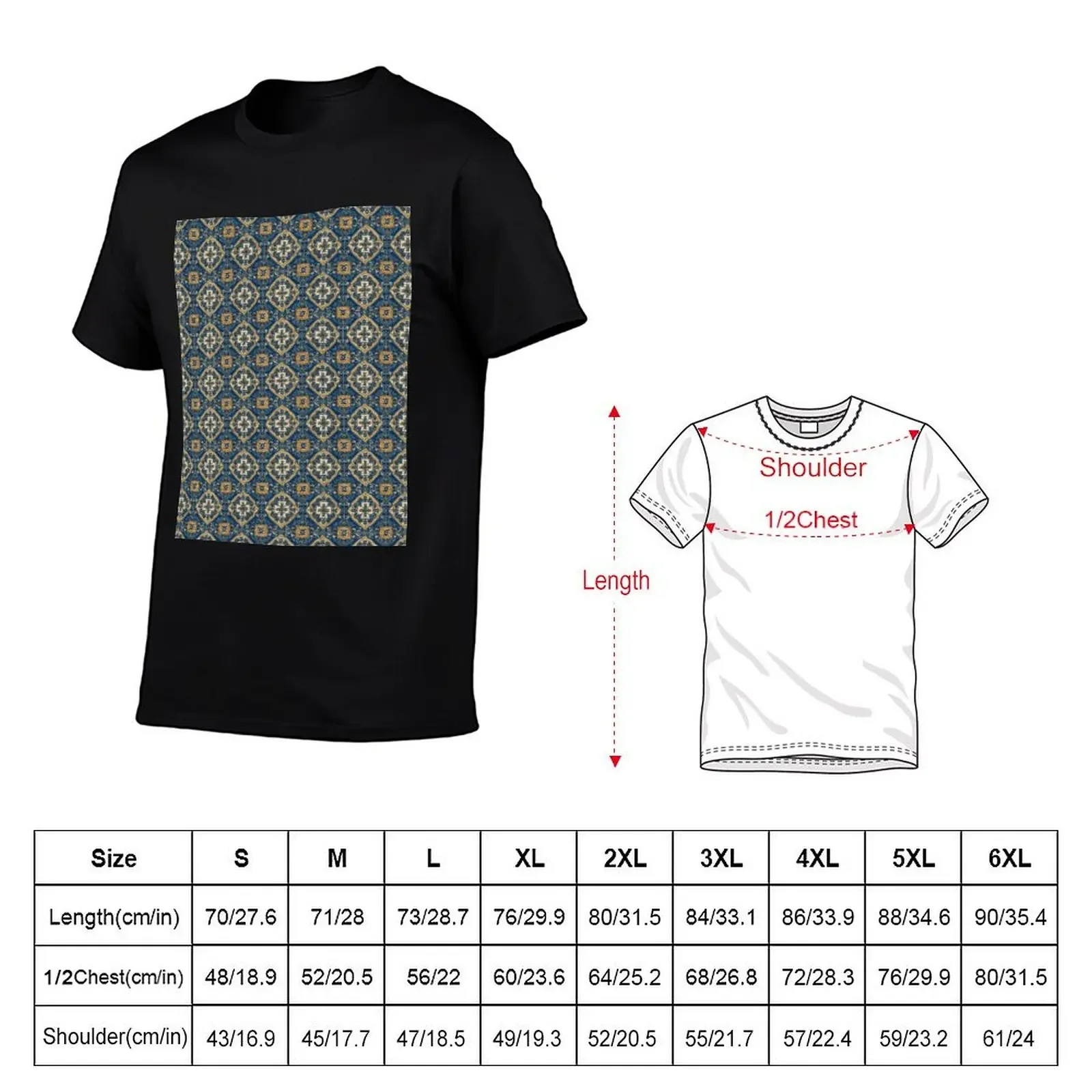 Portuguese tiles T-Shirt customs baggy shirts plain plain t shirts men