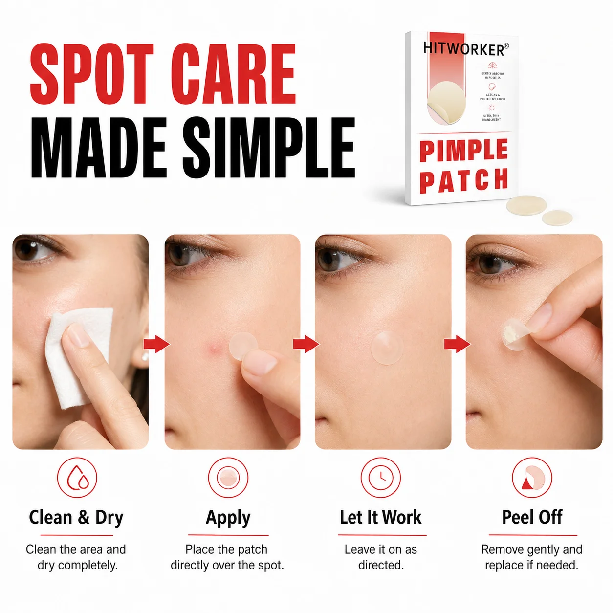 216/360PCS Ultra Thin Transparent Pimple Patches Blemish Spot Cover Stickers for Face Invisible Day Night Protective Skin Patche