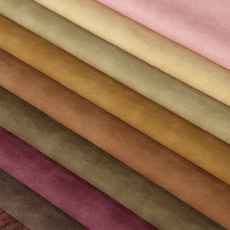 

Solid Color Microfiber Nanofiber Leather Fabric Frosted Breathable Tear-Resistant Cloth DIY Jacket Vest Skirt Clothing Sewing