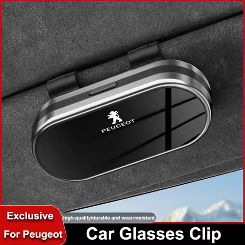 Car Glasses Clip Sunglasses Box For Peugeot 208 3008 308 2008 207 107 508 607 406 5008 Sun Visor Eyeglasses Card Ticket Holder