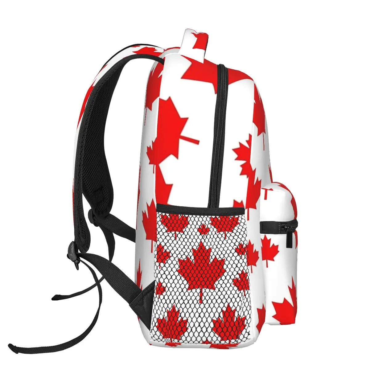 Mochila de cultura nacional con bandera de Canadá para niños y niñas, mochila escolar de dibujos animados, bolso de hombro de gran capacidad