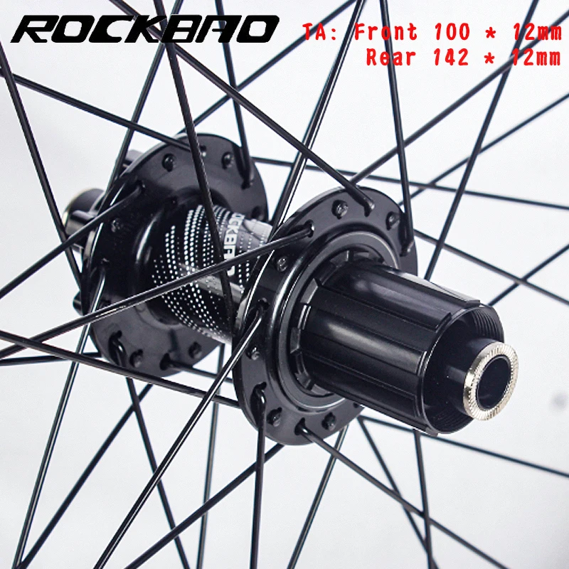 ROCKBAO Mountain bike wheelset 24/26/27.5/29 inches Disc Brake  Aluminum alloy 4Bearings 7-12speed Thru Axle MTB Bicycle Wheel