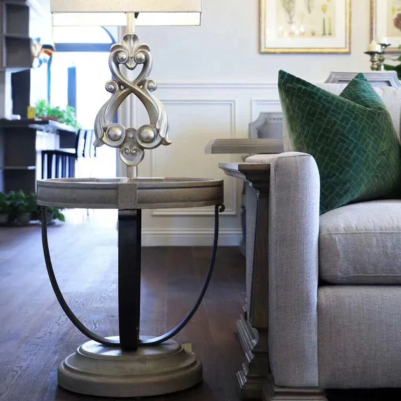 American Renaissance Villa Living Room Small Apartment Corner Table Side  Combination Retro Distressed Coffee Table Furniture