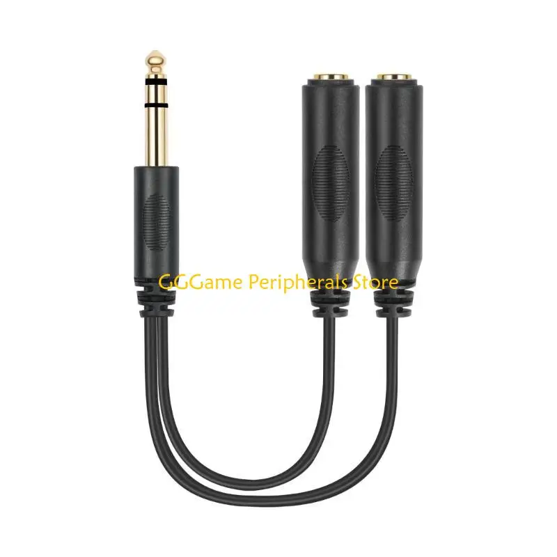 U55B Universal 6.35mm Stereo Splitter 1/4inch TRS Stereo Splitter for Clear