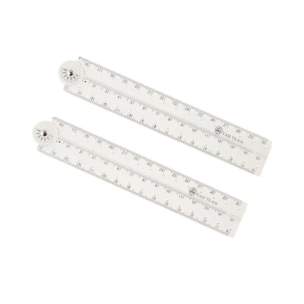Office Supplies Designer Artist Clear Folding Ruler Angle Measurement Ruler Geometry Measuring Ruler Design Drawing Ruler