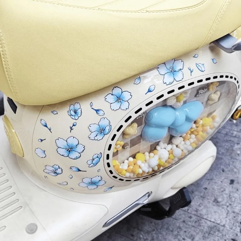 Watercolor Flower Stickers Set, Waterproof Removable Vinyl Decals for Scooter Motorcycle Fairing Helmet Luggage