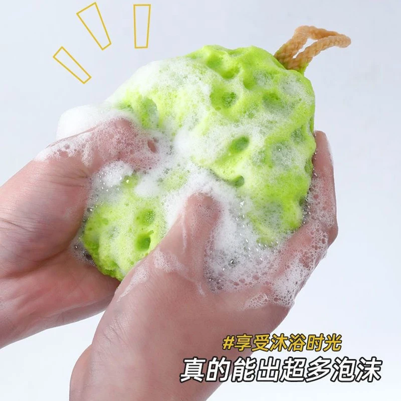 Boule de bain en nid d'abeille jaune, bain de fleurs, en coton, usage domestique, douce, sans dispersion, boule de bain à bulles