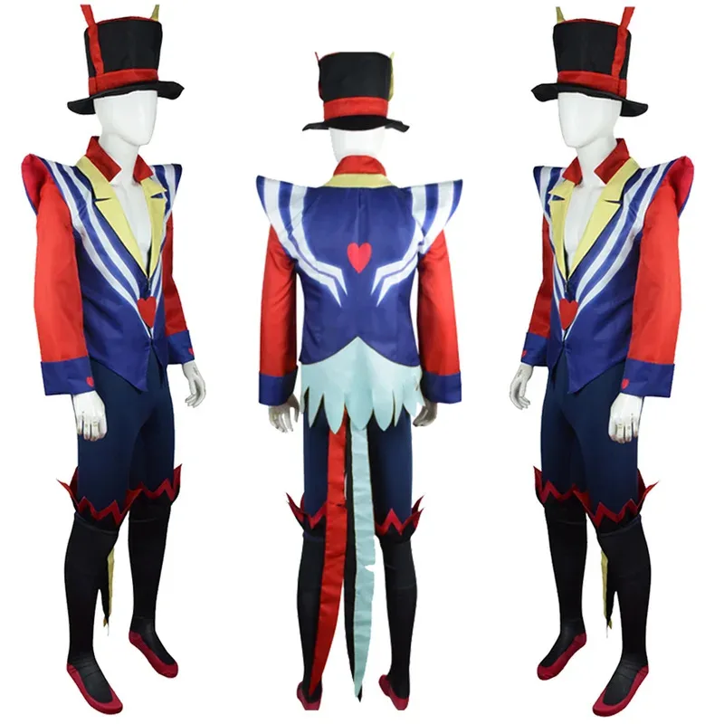 

Костюм для косплея Ozzie, мультфильм Helluva, косплей, босс, наряды для ролевых игр, шляпа, головные уборы, мужской костюм для взрослых и мужчин, маскировочный костюм на Хэллоуин