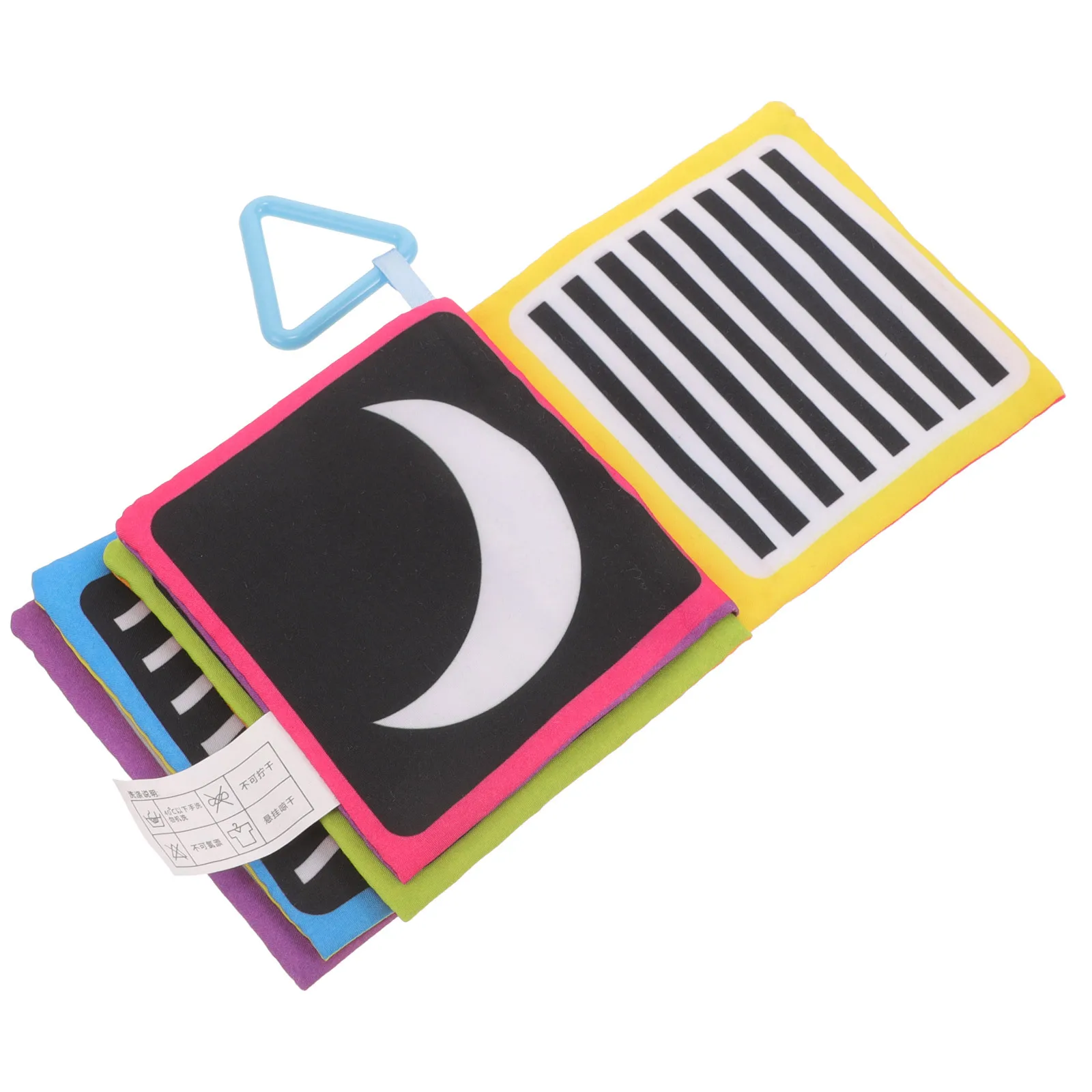 1 Set Libro di stoffa per bambini Tessuto morbido Colori ad alto contrasto Sviluppo sensoriale per la prima educazione del bambino infantile Stile Montessori