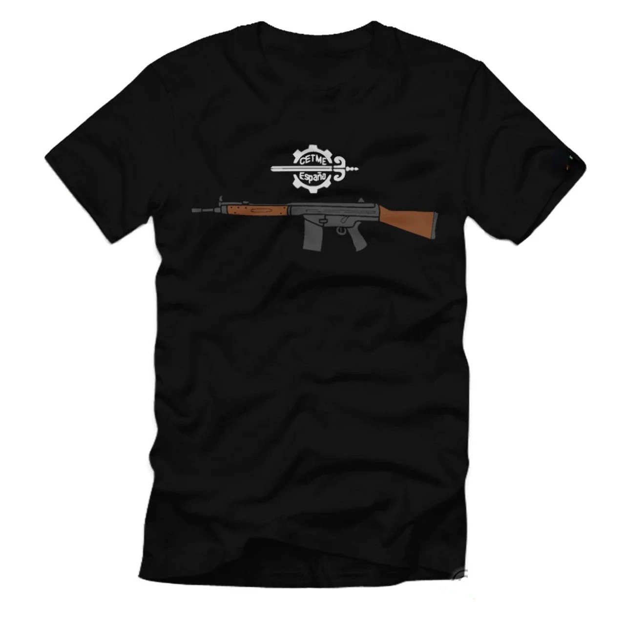 CETME Espana Wood Creates G3 Rifle Spain Factory Logo T-Shirt. Premium Cotton Short Sleeve O-Neck Mens T Shirt New S-3XL