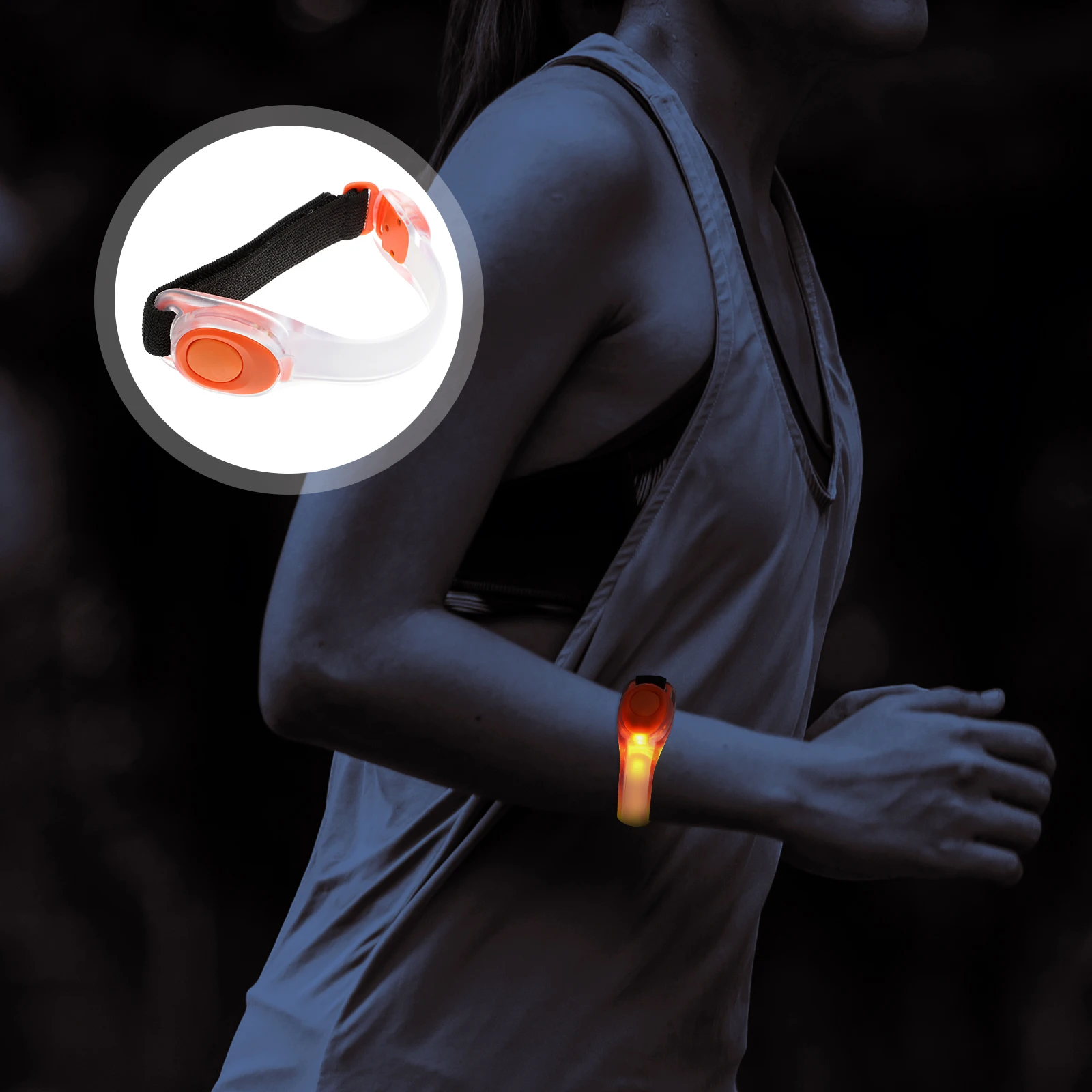 

Glowing Bracelet Leg Ring Signal Lamp Wrist Running LED Pvc Wristband