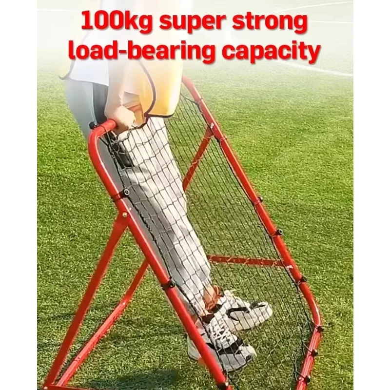 2025 Nuovo Arrivo 1m Rete di rimbalzo di calcio Telaio pieghevole rosso Rete durevole per allenatori di giocatori di calcio sul terreno di allenamento in cortile