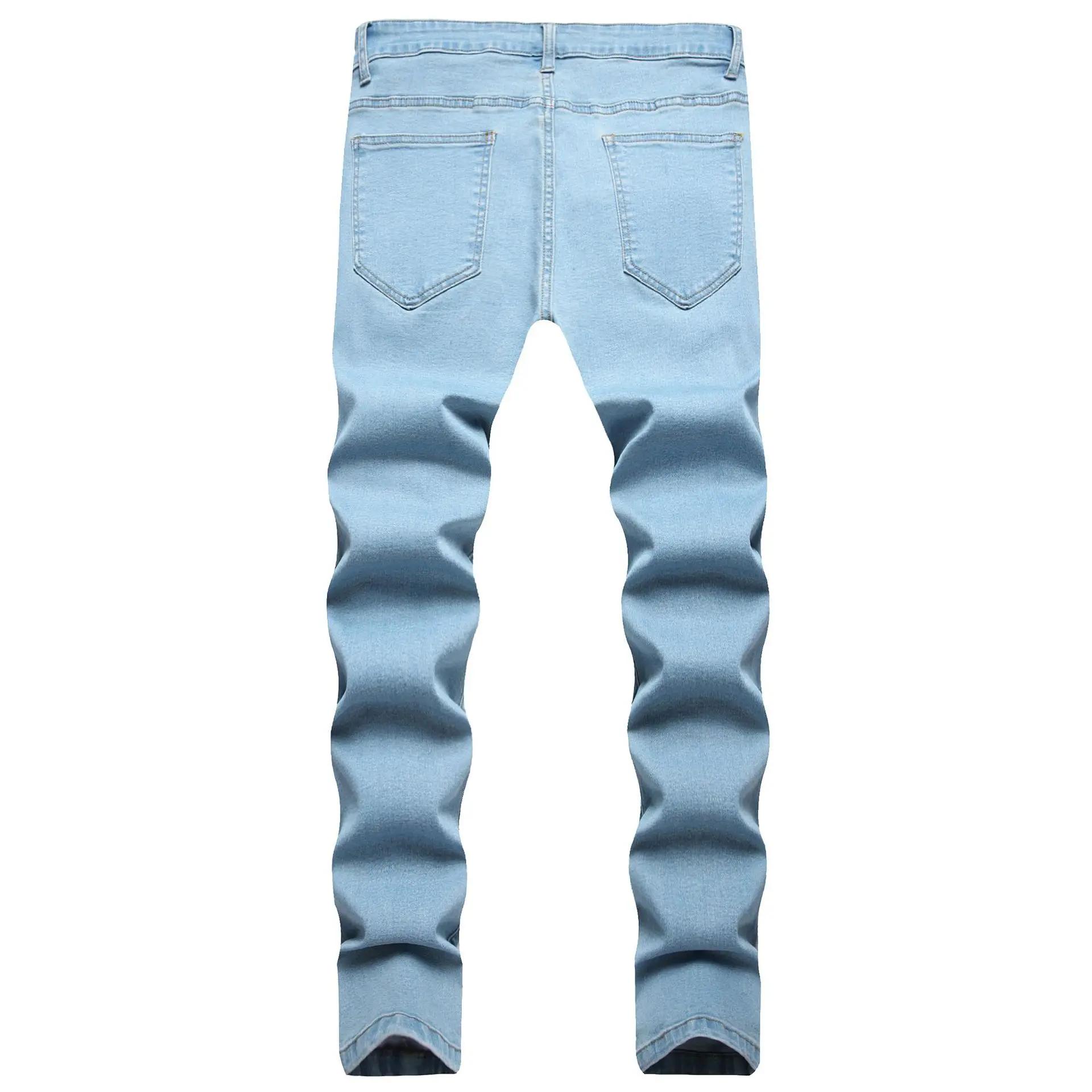 New Men's Jeans Trendy Casual Slim-fit Small Straight Jeans Men