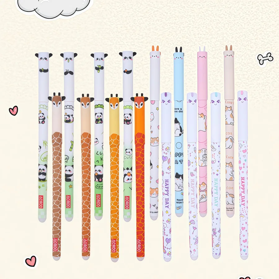 Gel Pen 12pcs Erasable Neutral Pen, Smooth Writing for Office And Daily Writing, Birthday Gift/Christmas Gift/Halloween Gift