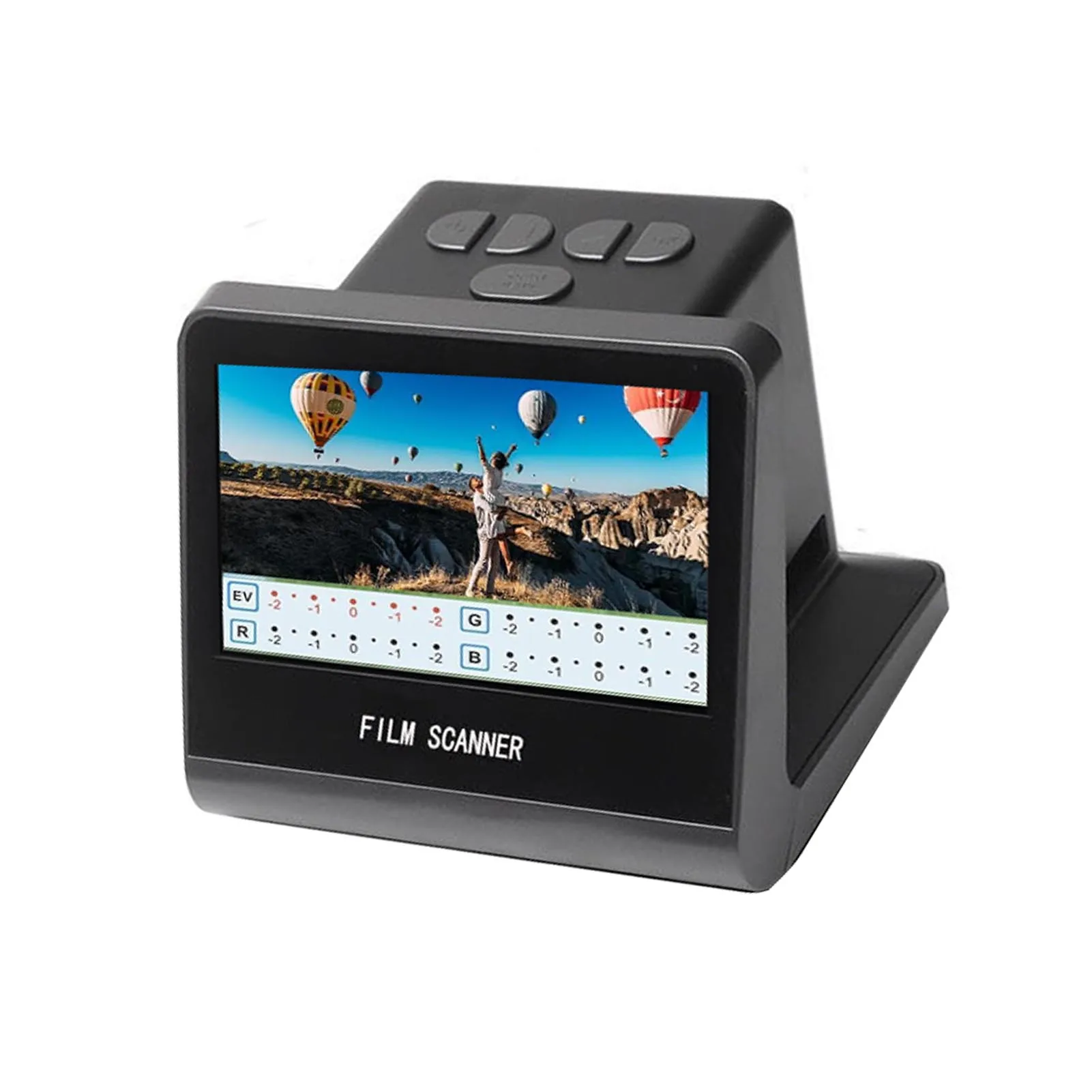 ماسح ضوئي للأفلام 22 ميجابكسل وماسح ضوئي منزلق 5 بوصة شاشة LED ملونة عالية الدقة تحويل شرائح أحادية اللون سلبية سوداء إلى صور JPEG