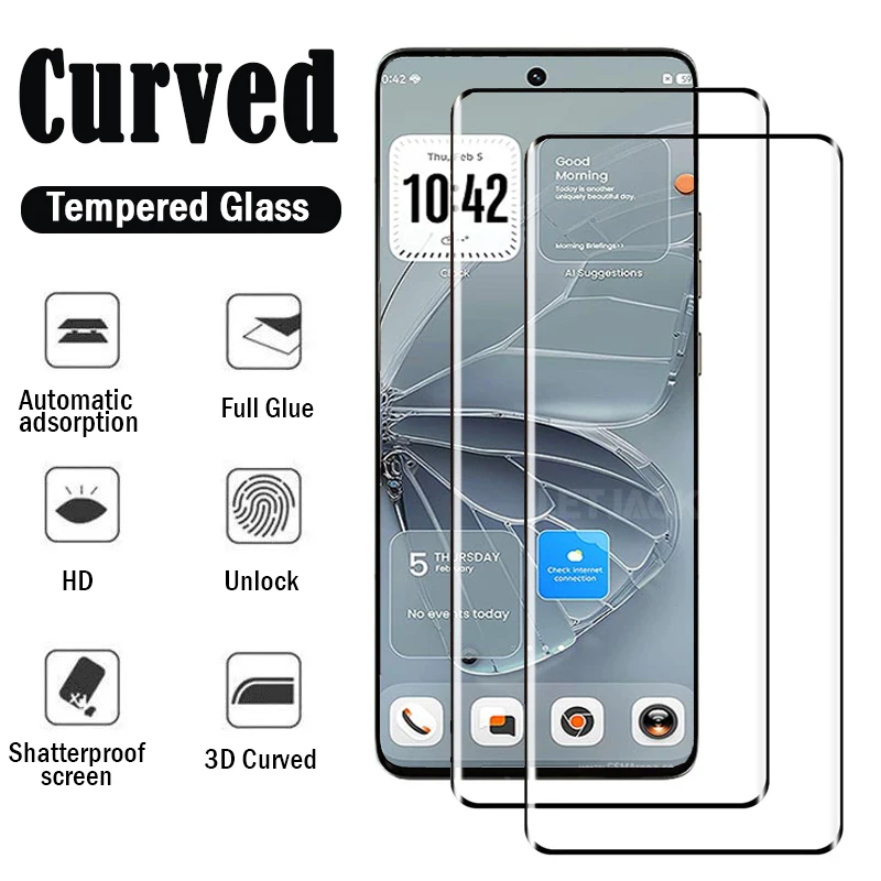 

3D Curved Tempered Glass for Tecno Pova Curve 2 Spark 40 Pro+ Premium Full Glue Screen Protector for Tecno Pova Slim Spark Slim