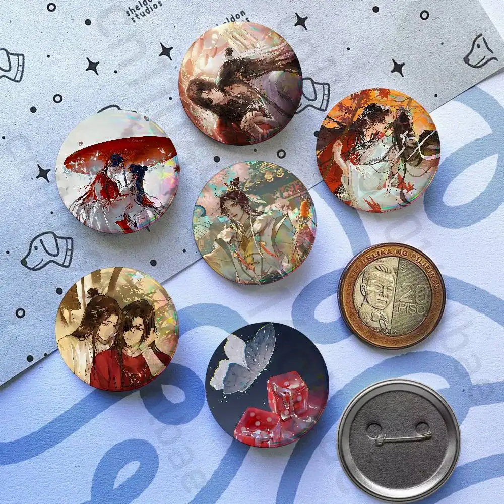 

Tian Guan Ci Fu Pins 58mm Cute Cartoon Badge Handmade Brooches for Backpack Accessories Jewelry Gifts