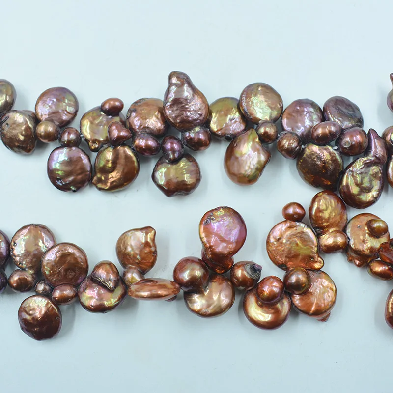 

Последняя группа. 6 партий/лот коричневых розовых натуральных жемчужных бусин на пуговицах. Изготовление ручной работы. Лучшие предметы коллекционирования 15""