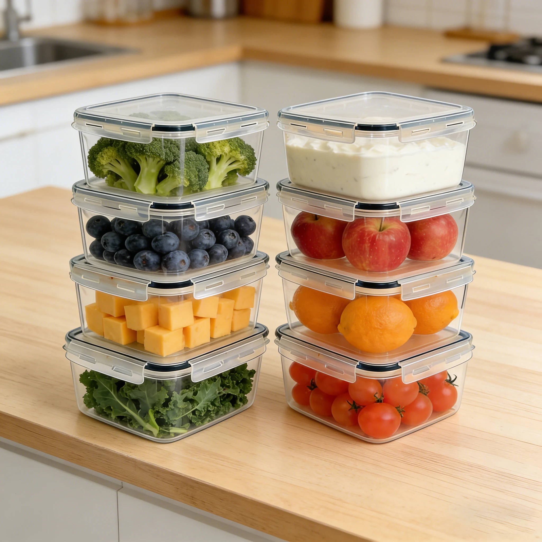 Food Storage Food Safety - 2L 2/4/6/8 stuks grote voedselcontainers voor