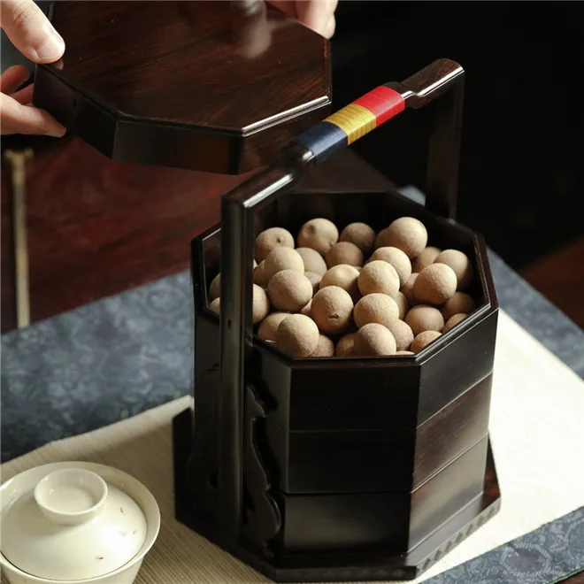 Teebox, Teezeremonie, Holz, elegante Aufbewahrung von Accessoires