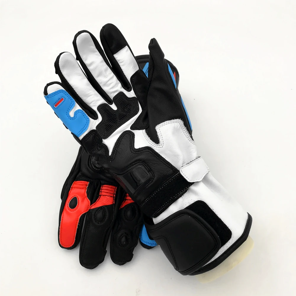 2022 New 4 Colors Carbon Fiber Druid 3 Motorcycle Long Gloves Leather