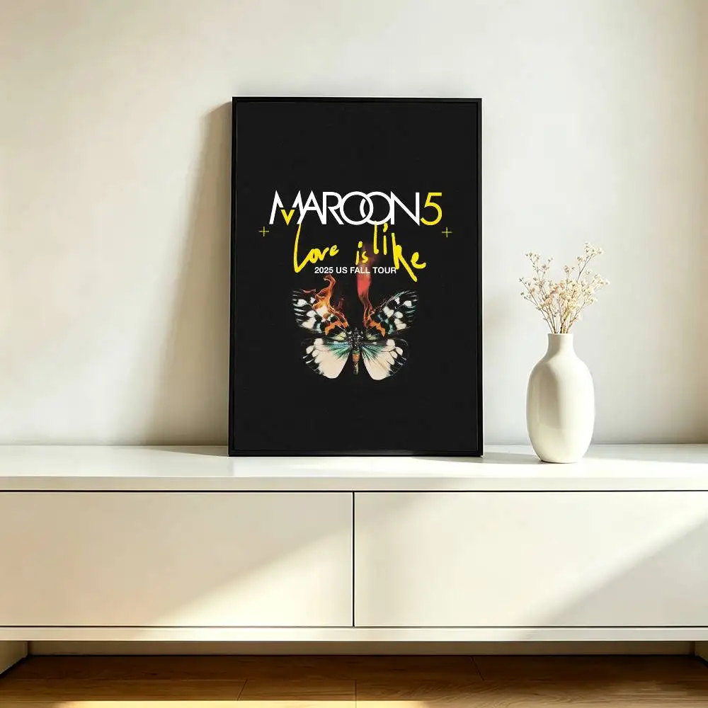 Hot Rock Band M-Maroon 5 Poster High Quality Dorm Living Room Aesthetic Wall Decoration Painting Stickers Gift