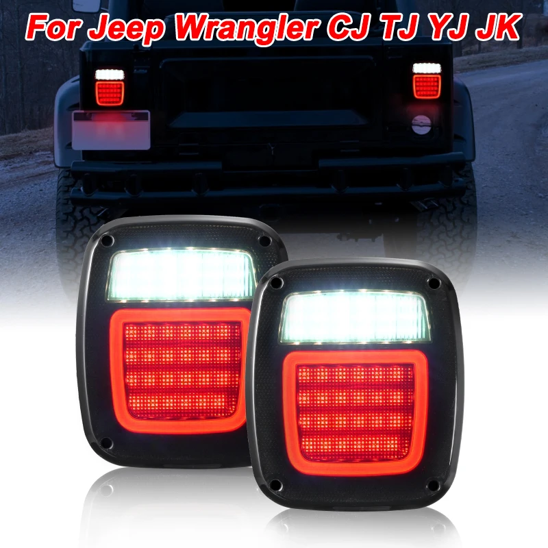 

83 светодиода, универсальный задний фонарь в сборе, задний тормоз, задний фонарь номерного знака, указатель поворота для Jeep Wrangler CJ TJ YJ JK Rv