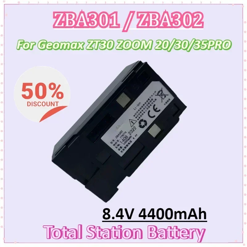 

8.4V 4400mAh ZBA301 ZBA302 Battery for Geomax ZT30 ZOOM 20/30/35PRO Total Station Lithium Battery