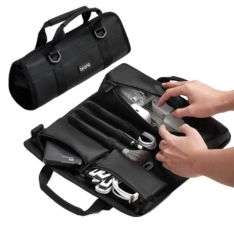 

Multifunctional Tech Pouch Organizer Outdoor Digital Storage Bag Travel Gadgets Tech Bag Charger Mobile Phone Data Cable Handbag