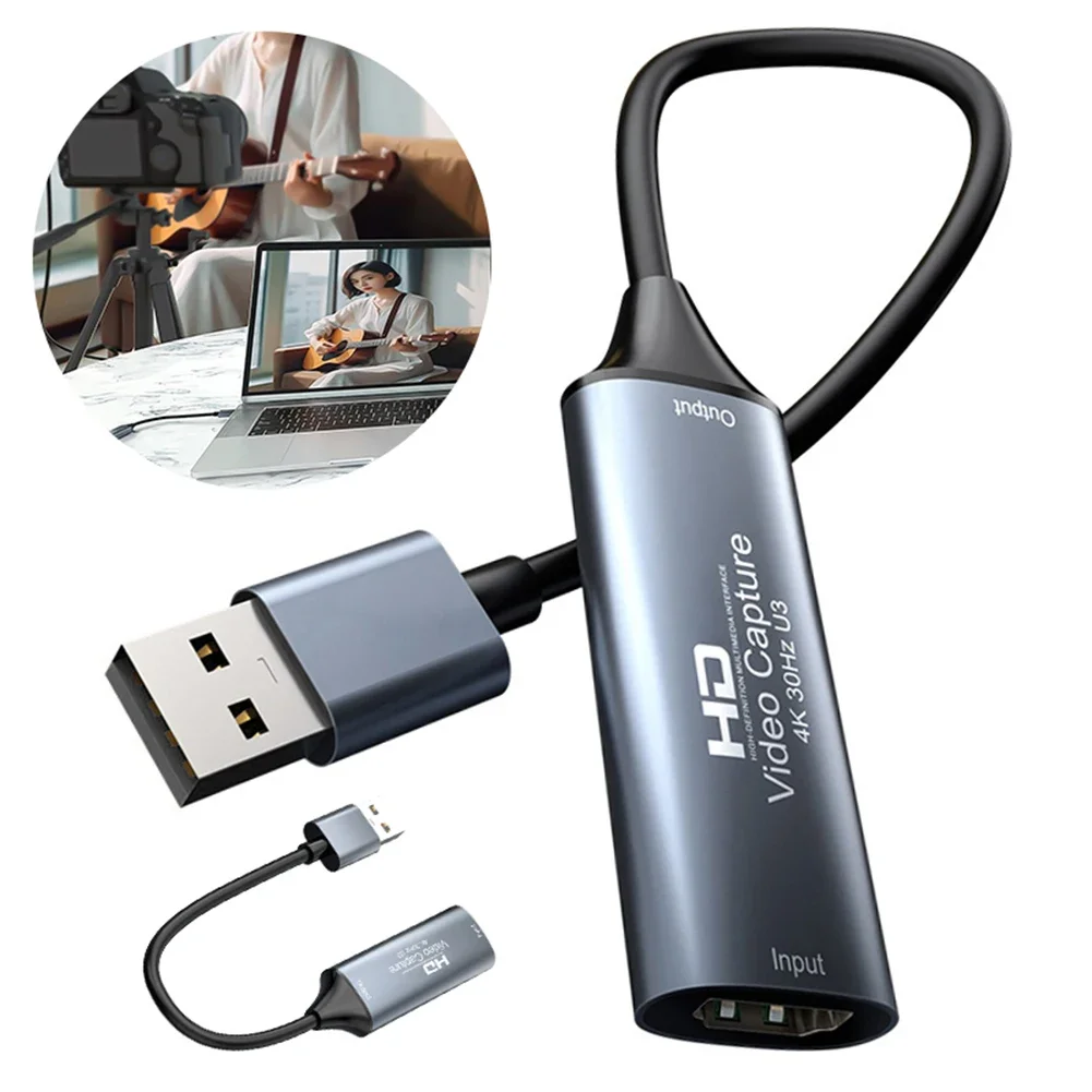 HDMI-kompatibel mit USB 2.0/USB 3.0/Typ-C Video Grabber Box Game Capture Device für MacBook PS4 PC Game DVD Kamera Aufnahme