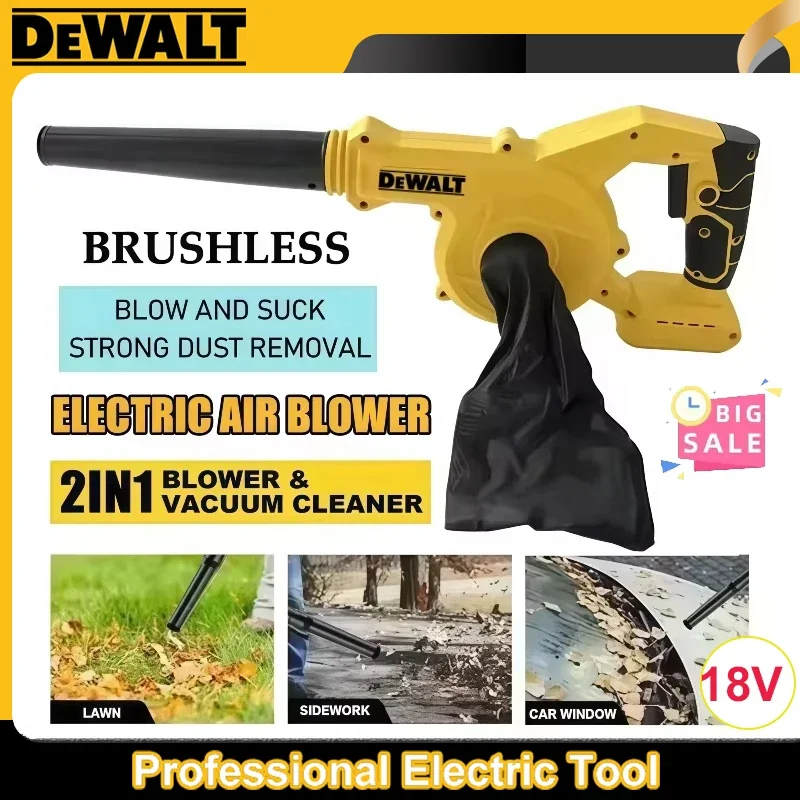Dewalt Ultimate Yard Cleaning Tool! 2-in-1 Cordless Leaf Blower & Vacuum, Wireless Design Compatible with Dewalt Batteries