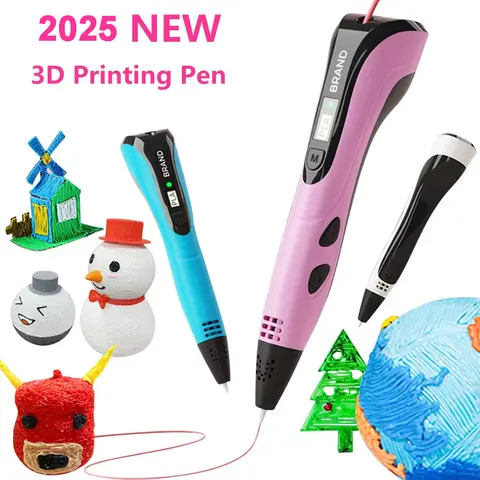3D Printing Pen diy 3d Pen for Kids Children Birthday Christmas Creative Gift 3d Drawing Pen with LCD Screen Funny Toy