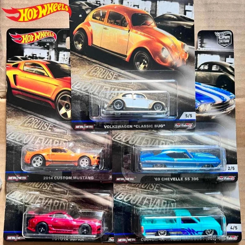 

Hot Wheels Premium Car Culture Cruise Boulevard Series Set 2019 Toyota Supra Nissan Mustang Die-Cast Vehicle Cars Toys Gift