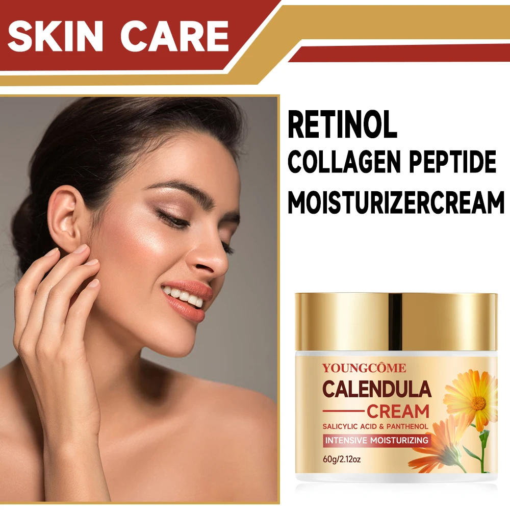 Calendula Face และคอ Moisturizing Face Cream,Anti Aging Shrink Pore ครีมไวท์เทนนิ่งริ้วรอยกระชับผิวปรับปรุงผิว