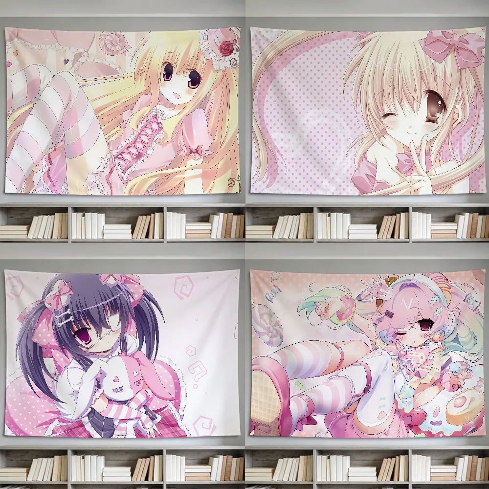 Flag Anime Moe For Room Dorm Girl Party Hogar Art Bedside Living Room Wall Hanging Y2k Garden Decor Cutecore Banner Gift