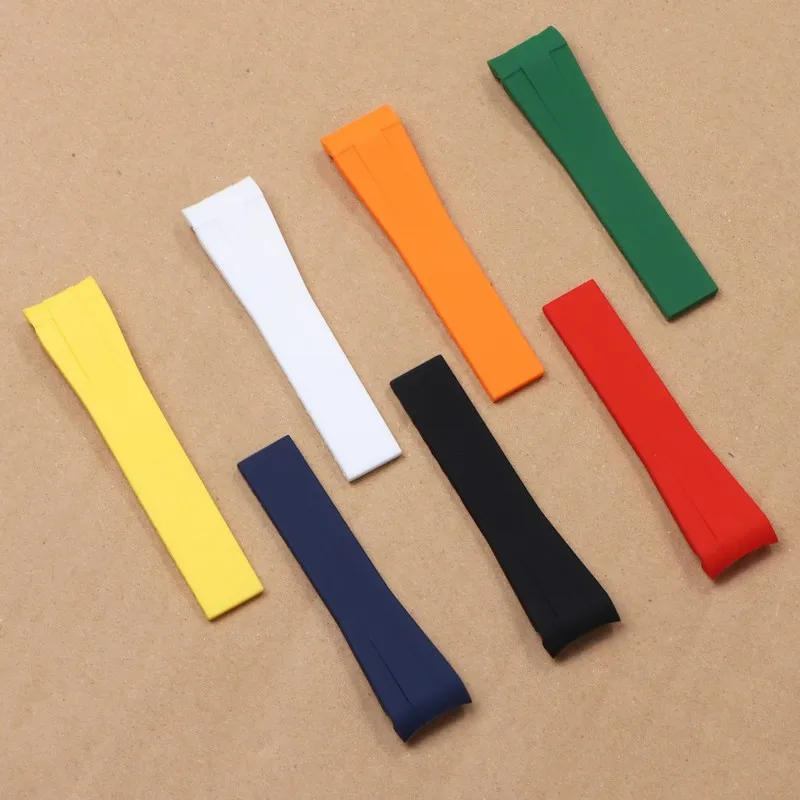 for Rolex Submariner Explorer Oyster MILGAUSS Airking Watch Silicone Strap 20mm 21mm 22mm Natural Rubber Watchband