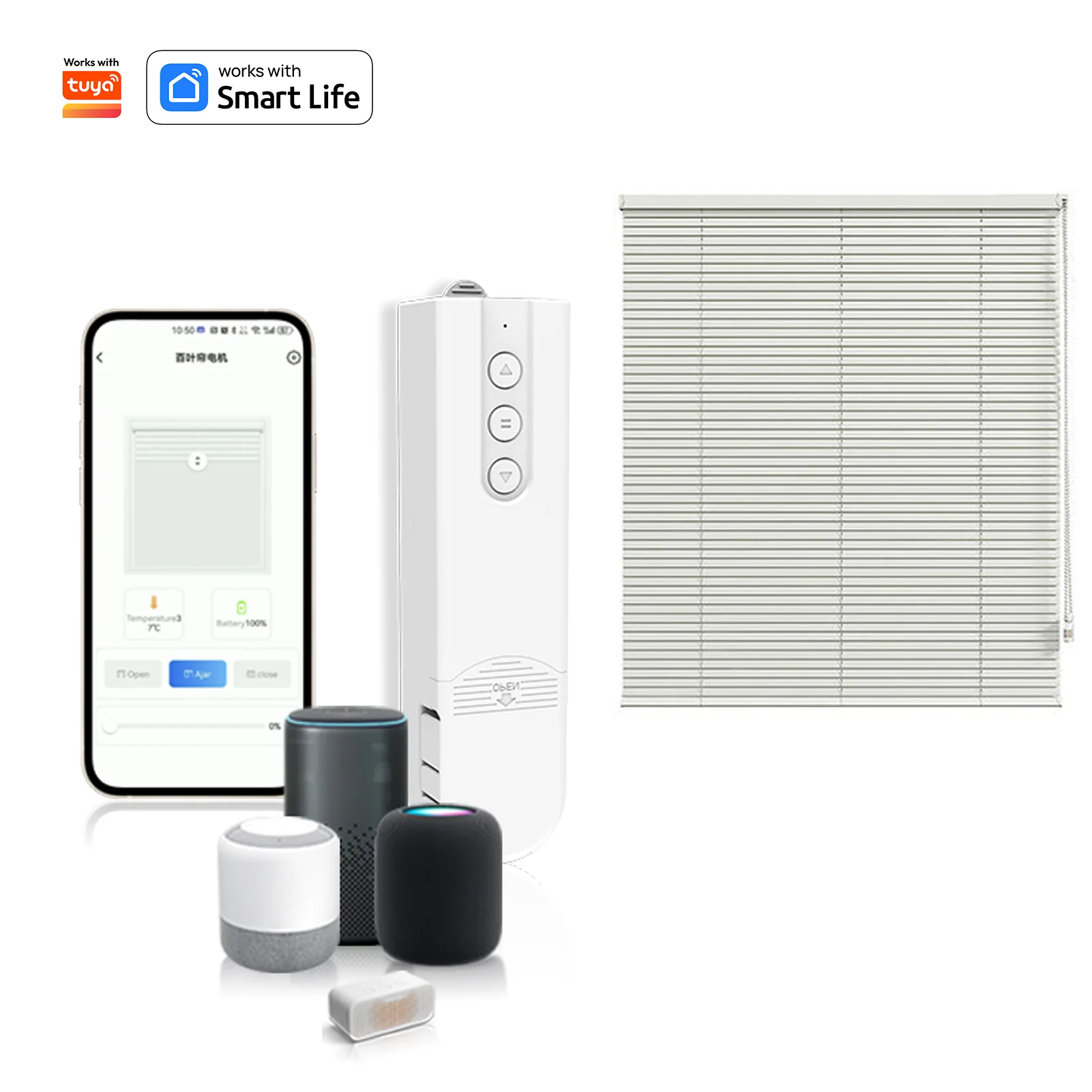 WiFi /Zigbee, persianas enrollables de cadena motorizadas inteligentes, Motor de cortina de cuentas, funciona para Alexa, Google Home, Motor de