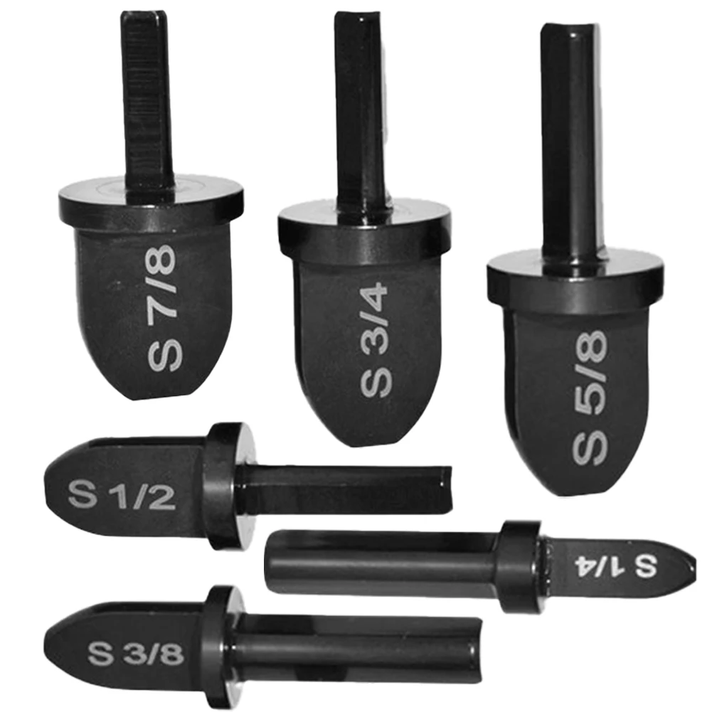 Air Conditioner Pipe Tool 6 PCS Swaging Pipe Flaring Takeover Repair Tool Triangular Shank Imperial 7/8 3/4 5/8 1/2 3/8 1/4 Inch