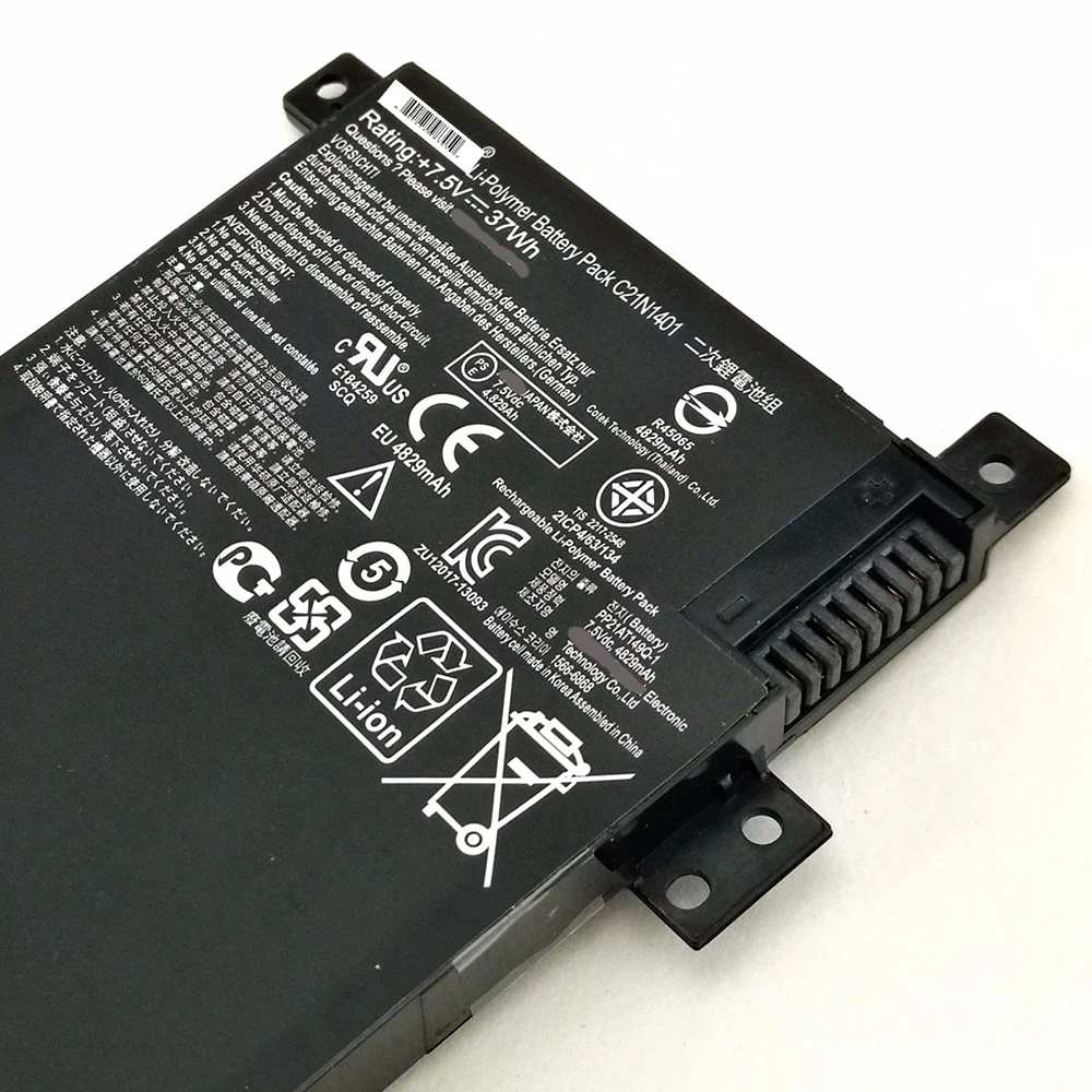 C21N1401 7.5V 37Wh Original Laptop Battery for Asus X455L X455LN X455LA Y483L X455LF X454LD