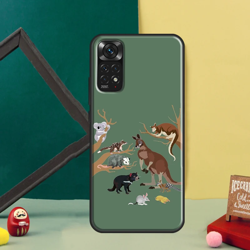 Cute Kangaroo Case For Xiaomi Redmi Note 12 11 Pro 7 8 9 10 Pro Note 9S 10S 11S Redmi 10C 10 9 9A 9C 12C Cover