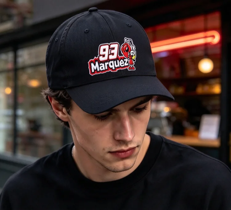 2026 new Street Biker Style Baseball Cap Cartoon Racing Figure Graphic Print Unisex Adjustable Soft Sun Cap