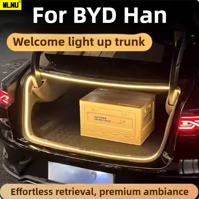 

Boot Interior Lighting For BYD Han Accessories 2026/2025,Shockproof No Wiring Needed Long Lifespan&Durable Auto Sensor 2021-2024