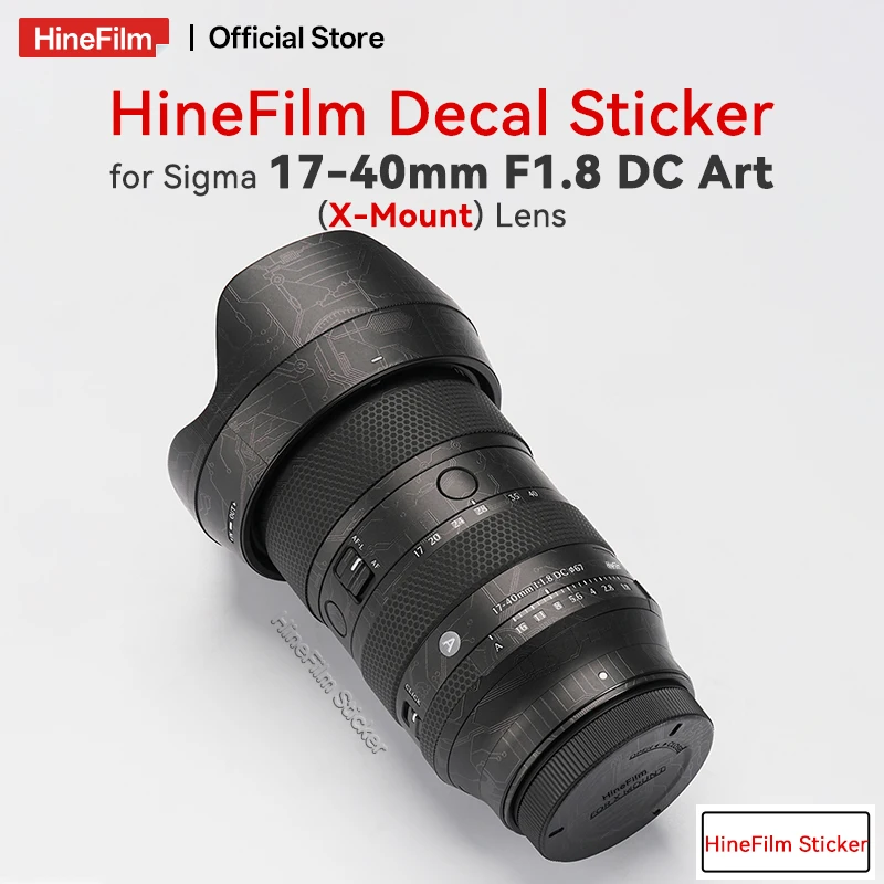 Hinefilm Skin for Sigma 17-40 f1.8 Fuji X Mount Lens Skin for Sigma 17 40 Sticker 1740 Lens Wrap Cover 17-40F1.8 Lens Skin
