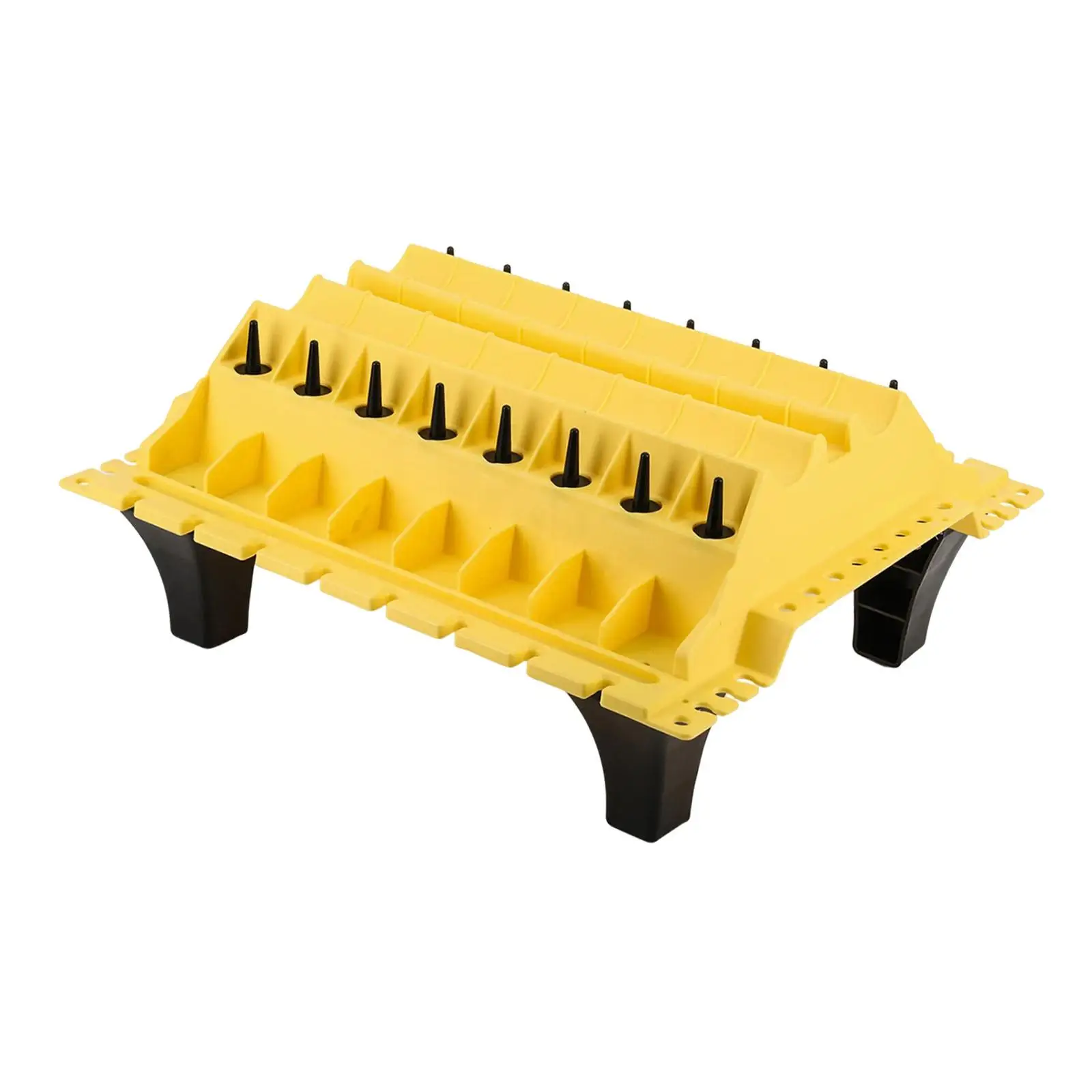 Engine Organizer Parts Tray Yellow PP Durable Cylinder Head Valves Springs Bolts Keeper Storage for Shop Bench Work