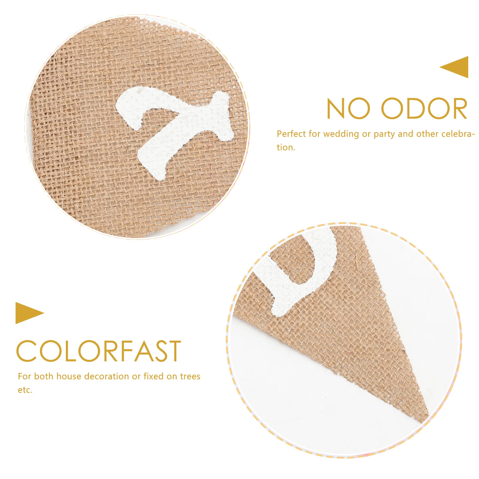 

8 Flags White Brown Burlap Wedding Banner Candy Bar Decoration Bunting Party Celebration Home Tree Decor Candy Bar Banner