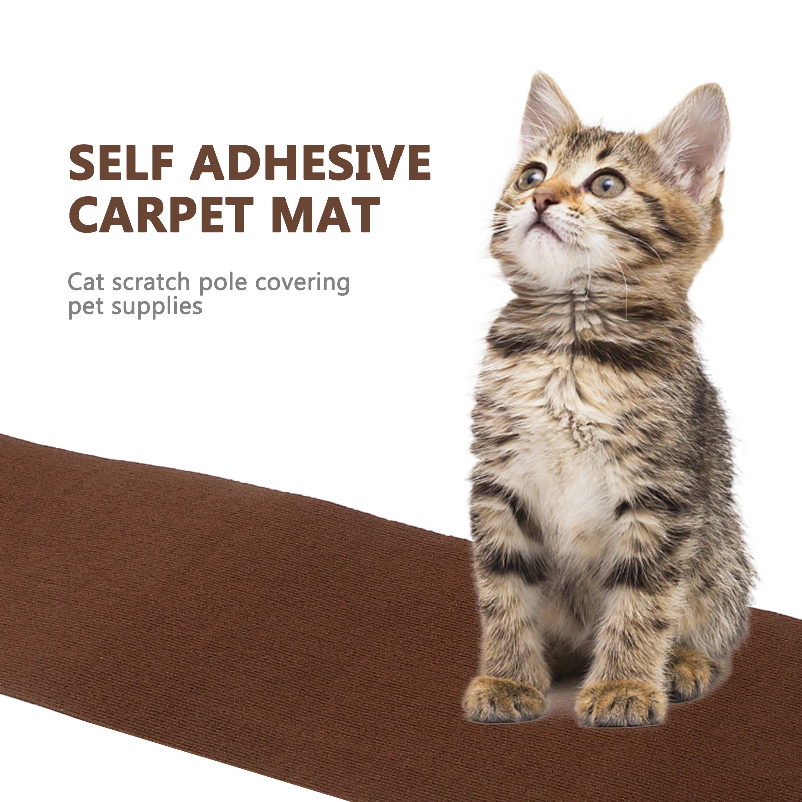 

Adhesive Cat Scratching Post Carpet Self-Stick Pet Furniture Protector Mat Wall Covering For Cats Indoor Play Area Diy Easy Cut
