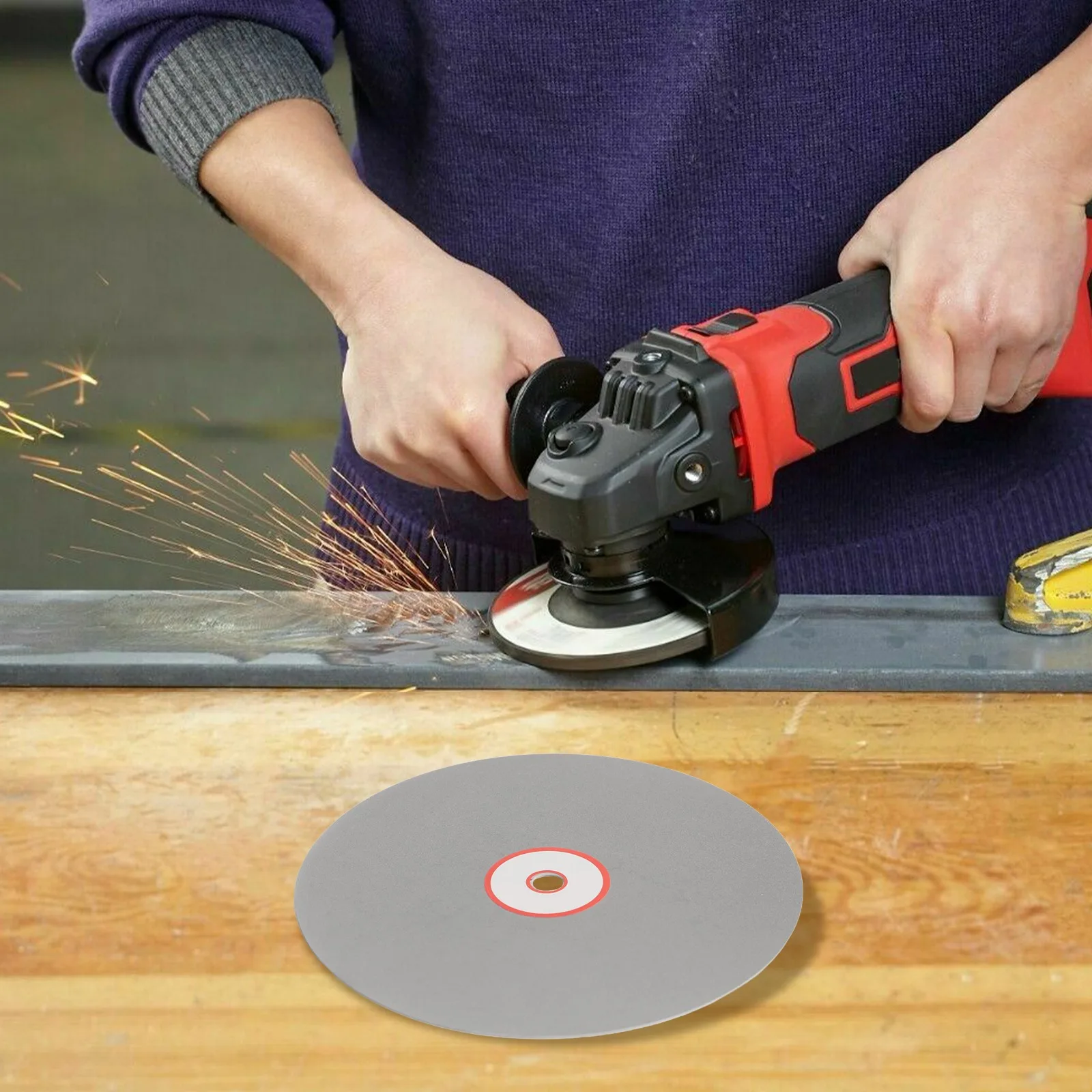 1PC 200mm 8inch Coated Flat Lap Wheels Lapidary Polishing Grinding Discs For Jewelry Jade Glass Polishing