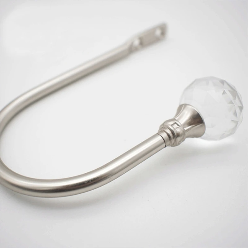 2Pcs U Shape Crystal Curtain Tieback Decorative Wall Hook Household Supplies for Home Festival Wall Door Curtain Drop Shipping